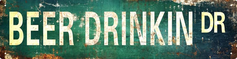 Vintage Metal Tin Sign - Retro Beer Wall Art for Home Decor