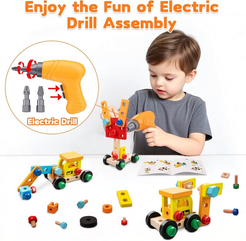 Montessori Wooden Tool Set for Kids - Educational Christmas Toy