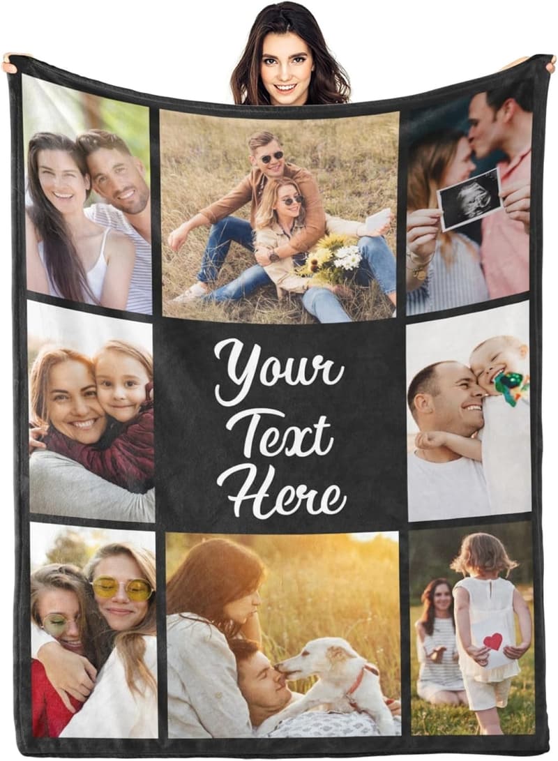 Personalized Photo Blanket for Couples and Parents