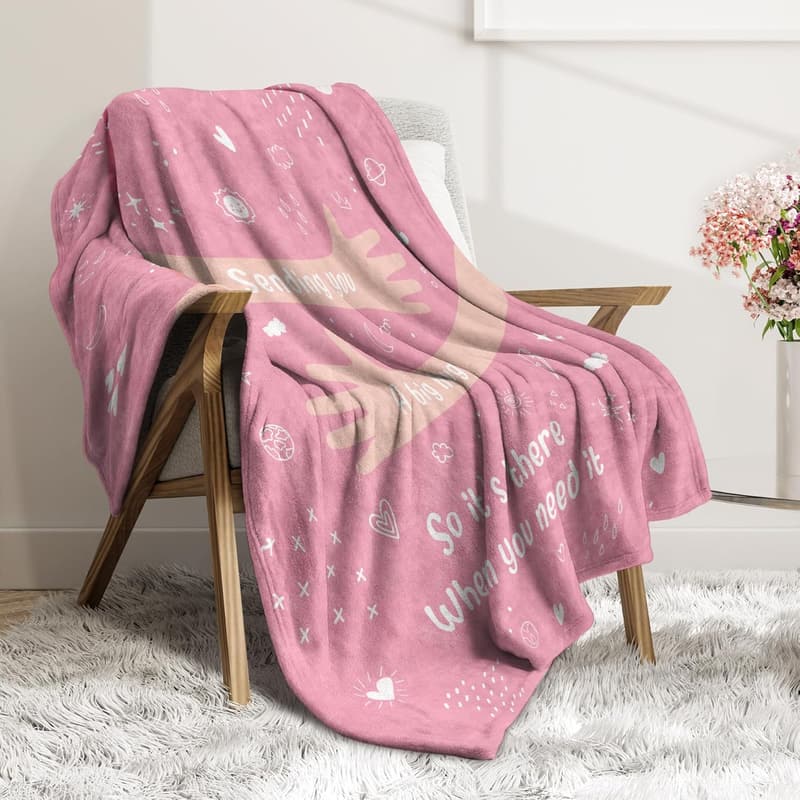 Get Well Hug Healing Blanket for Women, Soft 50'' x 60'' Throw
