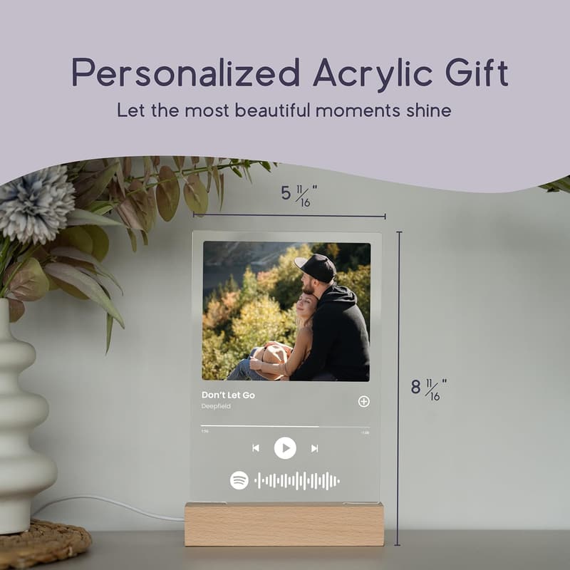 Personalized Acrylic Song Plaque for Couples