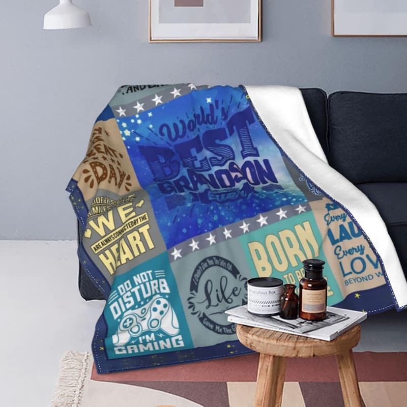 To My Grandson Throw Blanket - Perfect Birthday & Graduation Gift