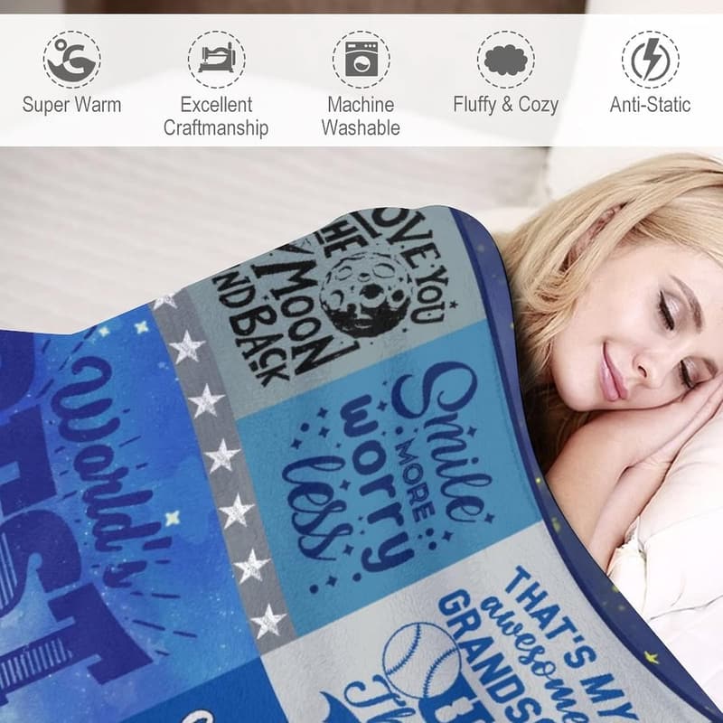To My Grandson Throw Blanket - Perfect Birthday & Graduation Gift