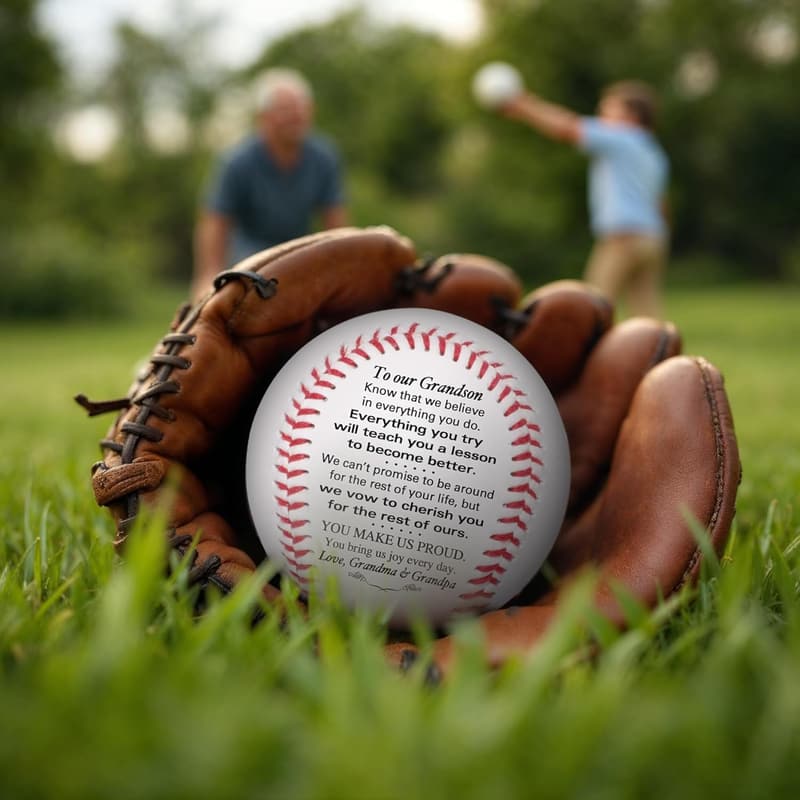 Grandson Baseball Keepsake from Grandma & Grandpa
