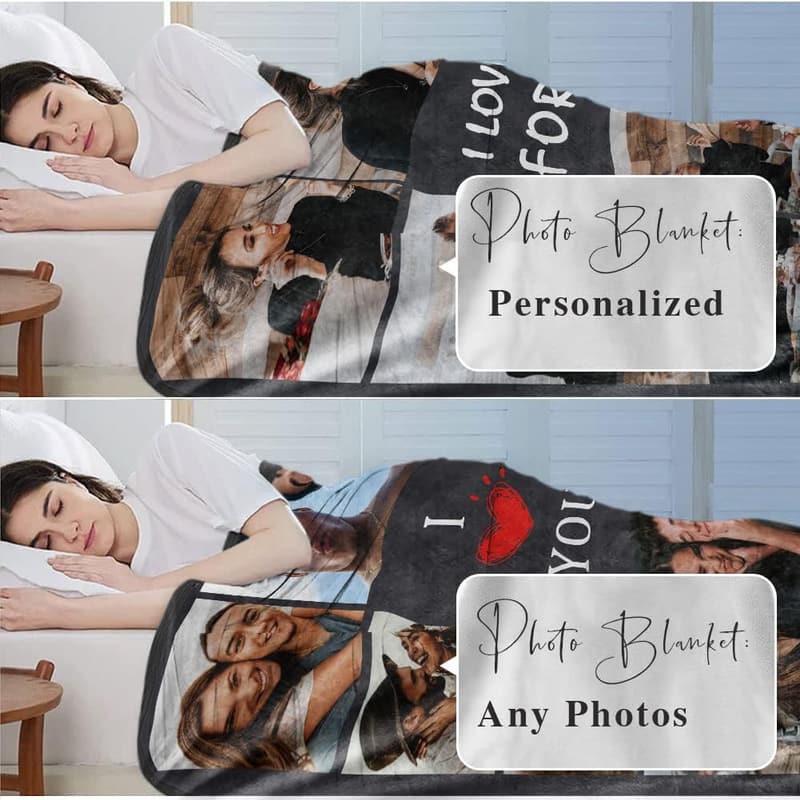 Personalized Photo Blanket for Couples – Next Day Shipping