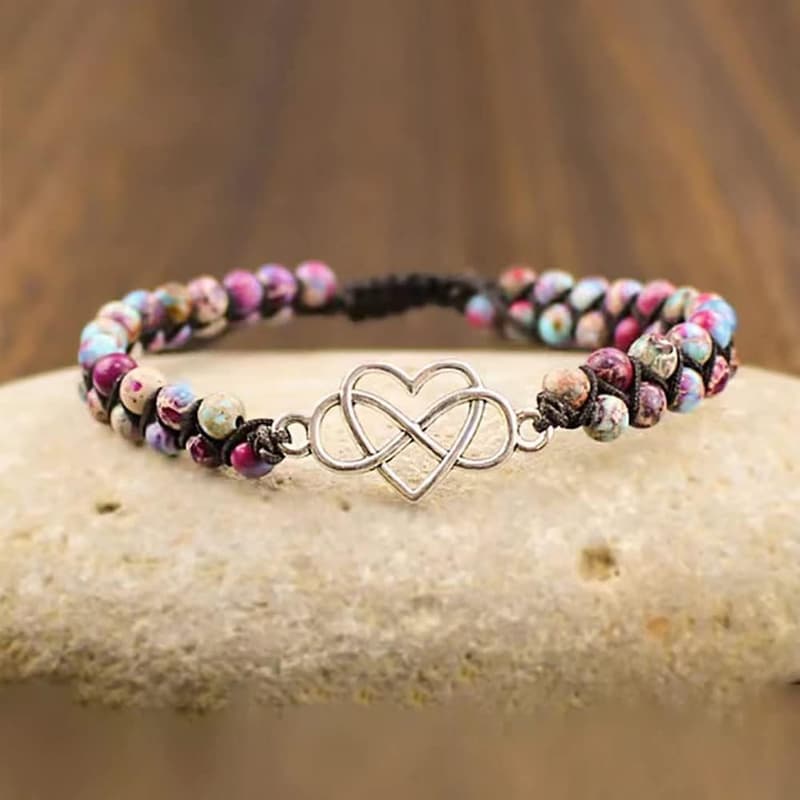 Natural Emperor Jasper Beaded Wrap Bracelet for Granddaughter