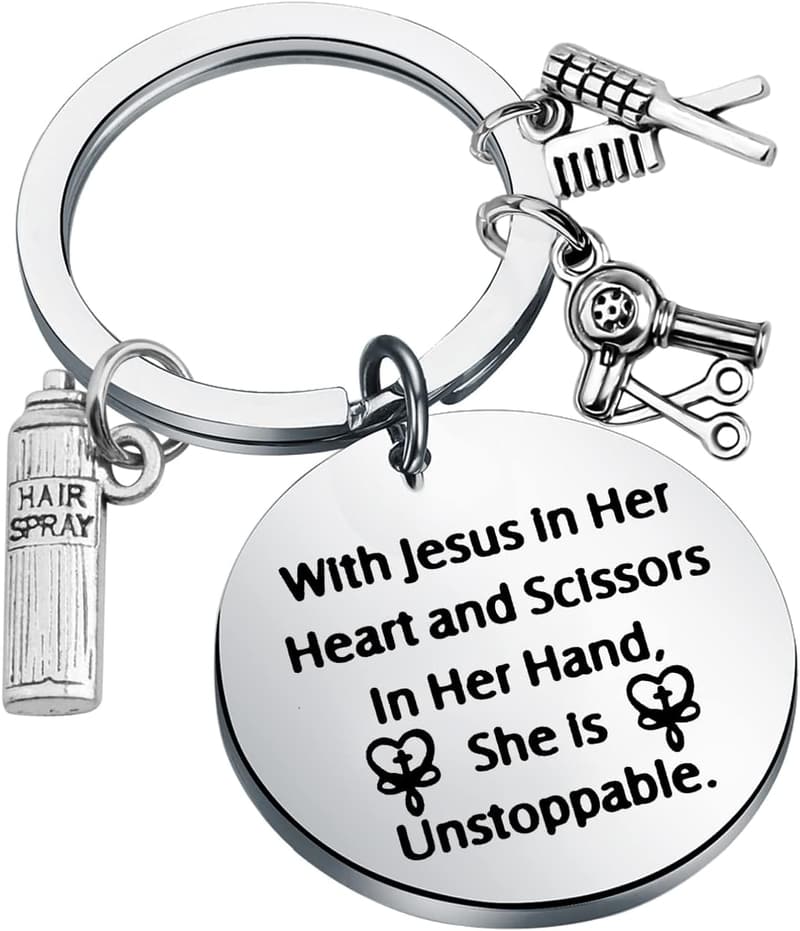 Hairstylist Birthday Keychain Gift for Hairdressers