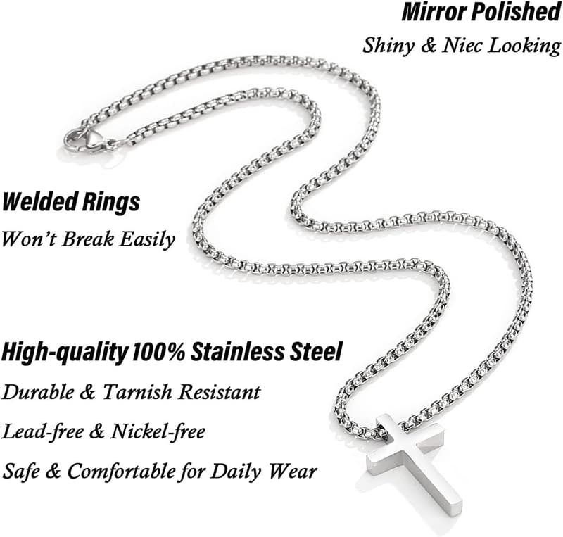 Graduation Cross Necklace Gift for Son/Dad with Gift Box