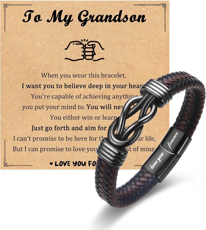 Braided Leather Bracelet for New Dad - Perfect Father's Day Gift