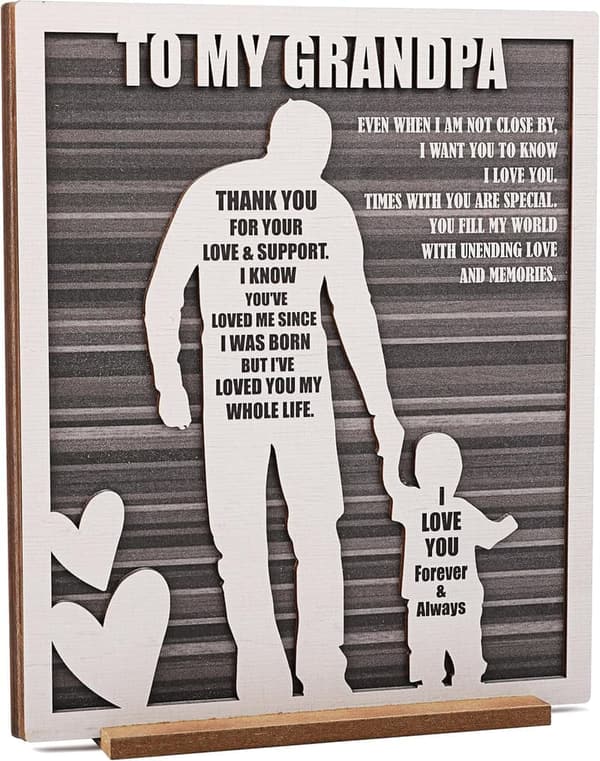 Grandpa and Grandson Rustic Sign - Perfect for Father's Day