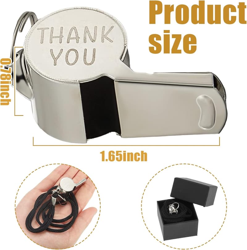 Personalized Stainless Steel Coach Whistle Gift Set