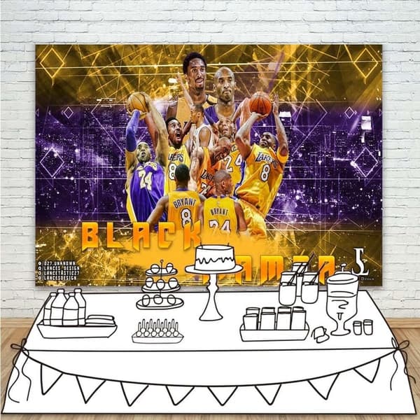 Black Mamba Themed Birthday Backdrop - 7ft Vinyl Poster for Boys