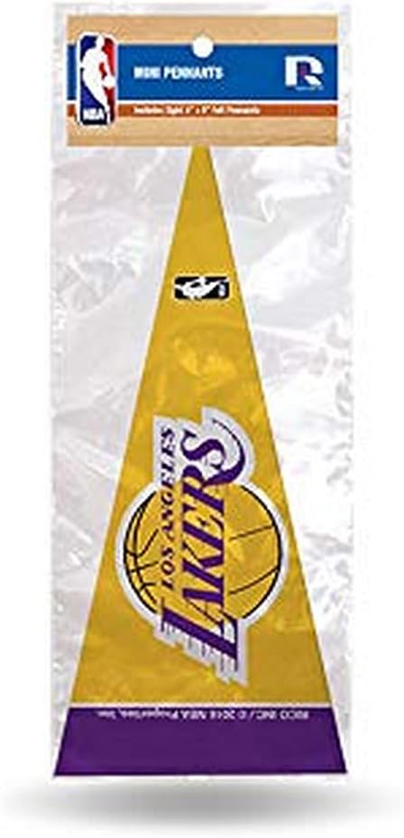 NBA Mini Pennant Set - 8 Felt Team Flags, 4