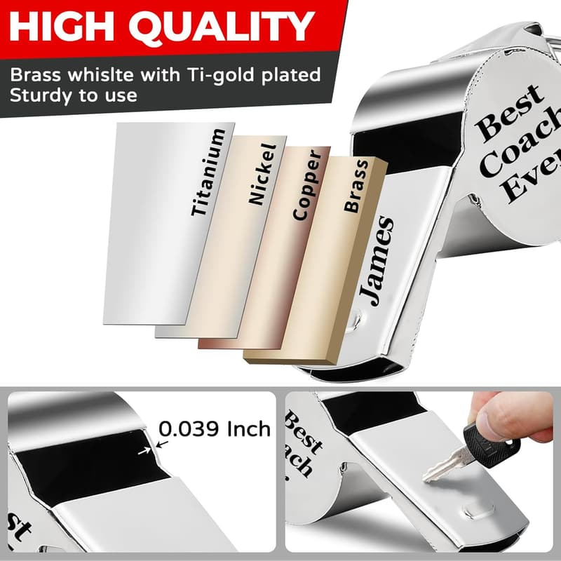 Customized Engraved Whistle in Luxury Gift Box for Coach