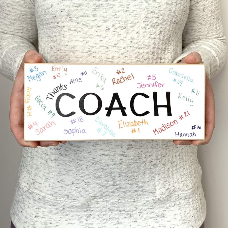 Personalized Sign for Best Coach - Ideal Gift for Coaches