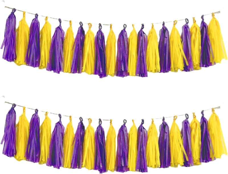 Basketball Theme Tissue Tassel Garland - Pack of 20 Decor
