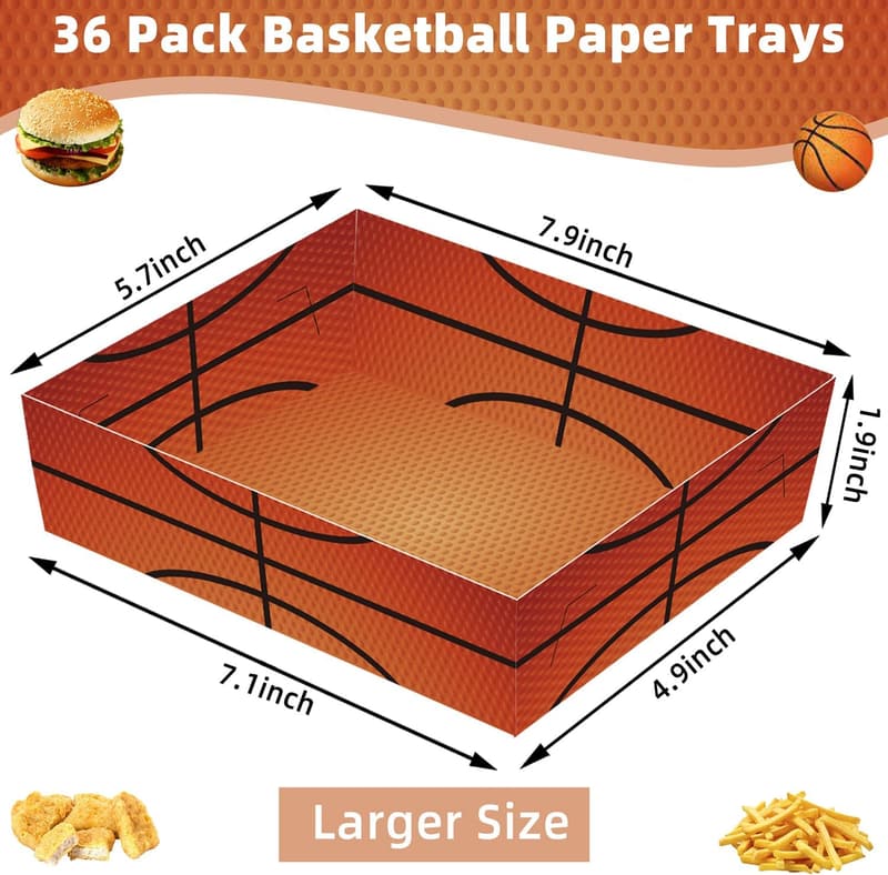 Basketball Party Supplies - 36pcs Disposable Decorations