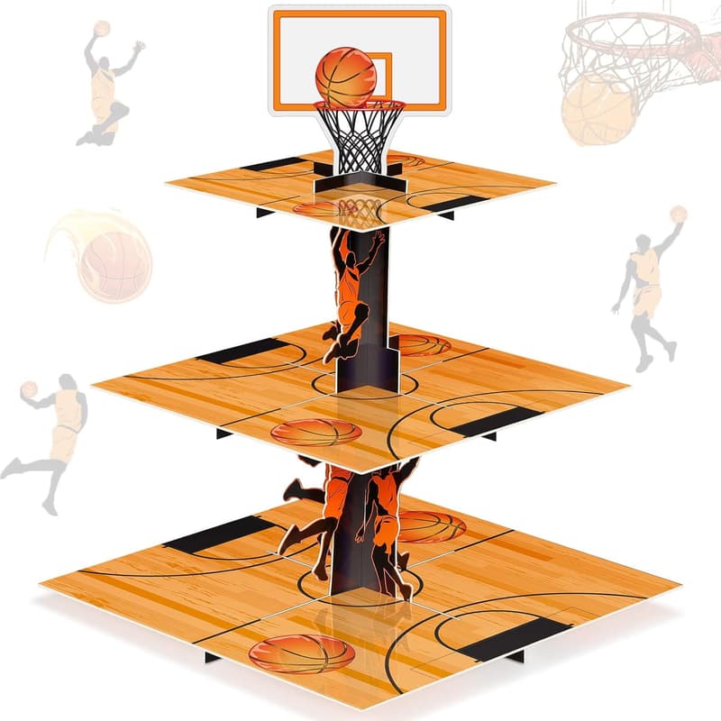Basketball Theme Cupcake Stand for Teen Sports Party