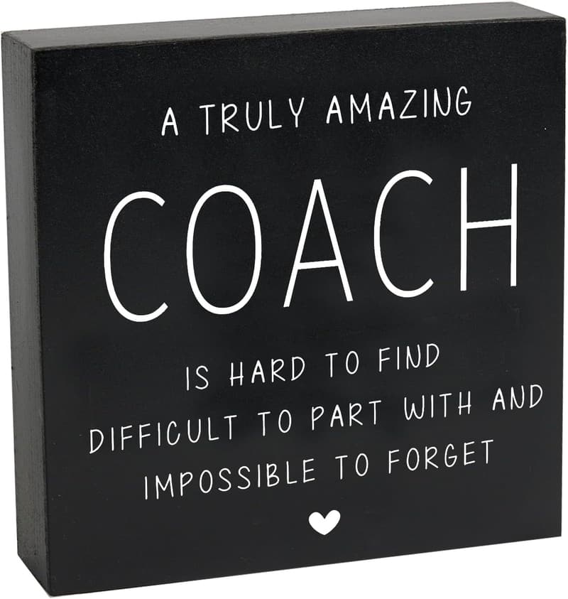 Best Coach Appreciation Wooden Sign for Men & Women
