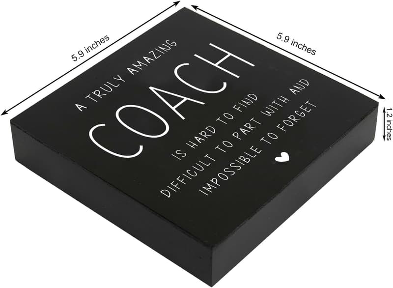 Best Coach Appreciation Wooden Sign for Men & Women