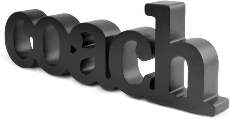 Coach Wood Word Decorative Shelf & Desk Décor Gift