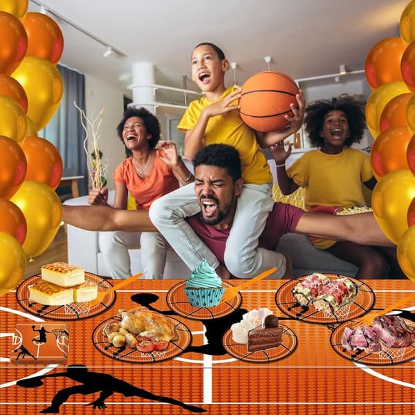 Basketball Birthday Party Supplies - Dinnerware Set for 24