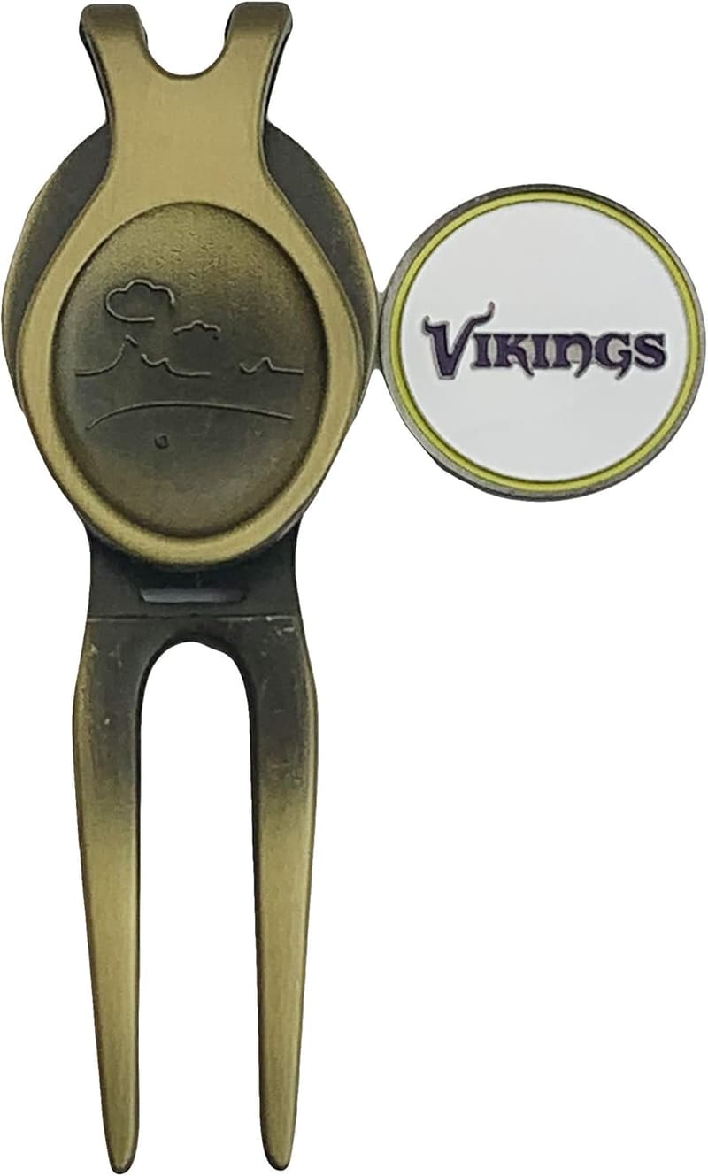 Double-Sided Divot Repair Tool with Magnetic Ball Marker