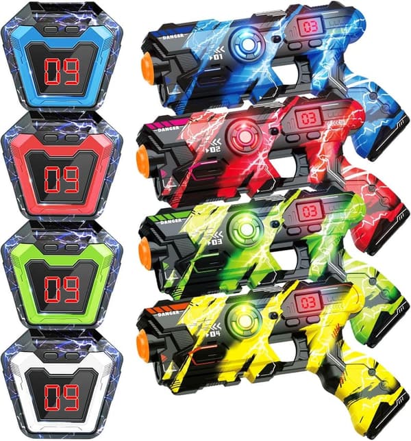 Laser Tag Guns Set with LED Vests - Fun Outdoor Game for Kids