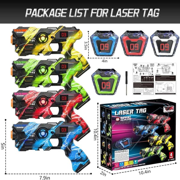 Laser Tag Guns Set with LED Vests - Fun Outdoor Game for Kids