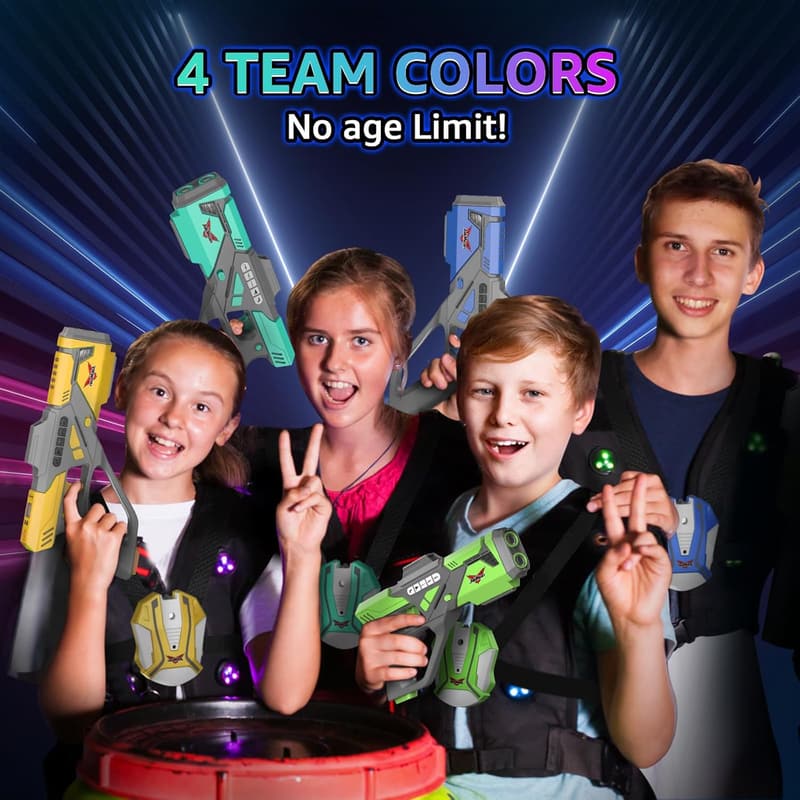 Rechargeable Laser Tag Set for Teens with Mist Spray Effect
