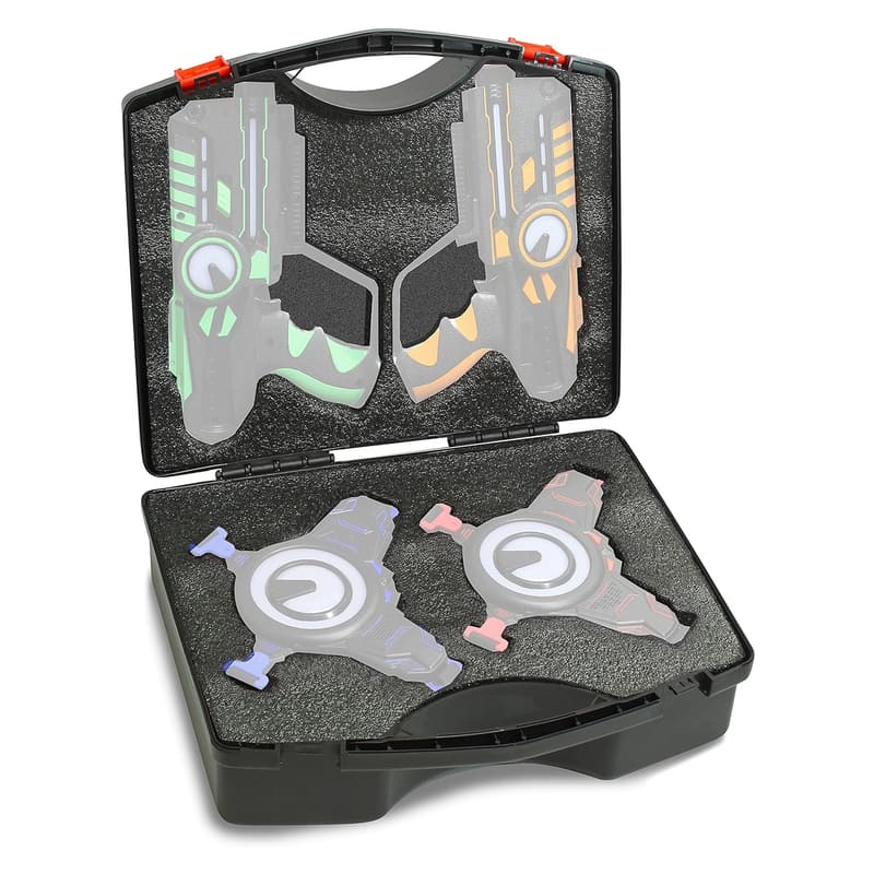 Laser Tag Carrying Case for 4 Blasters & Vests - Handle Included