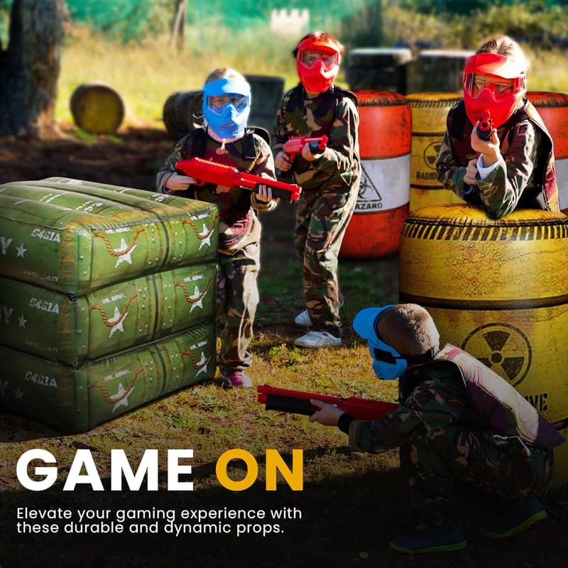 4-Piece Combat Inflatable Set for Boys' Birthday Party