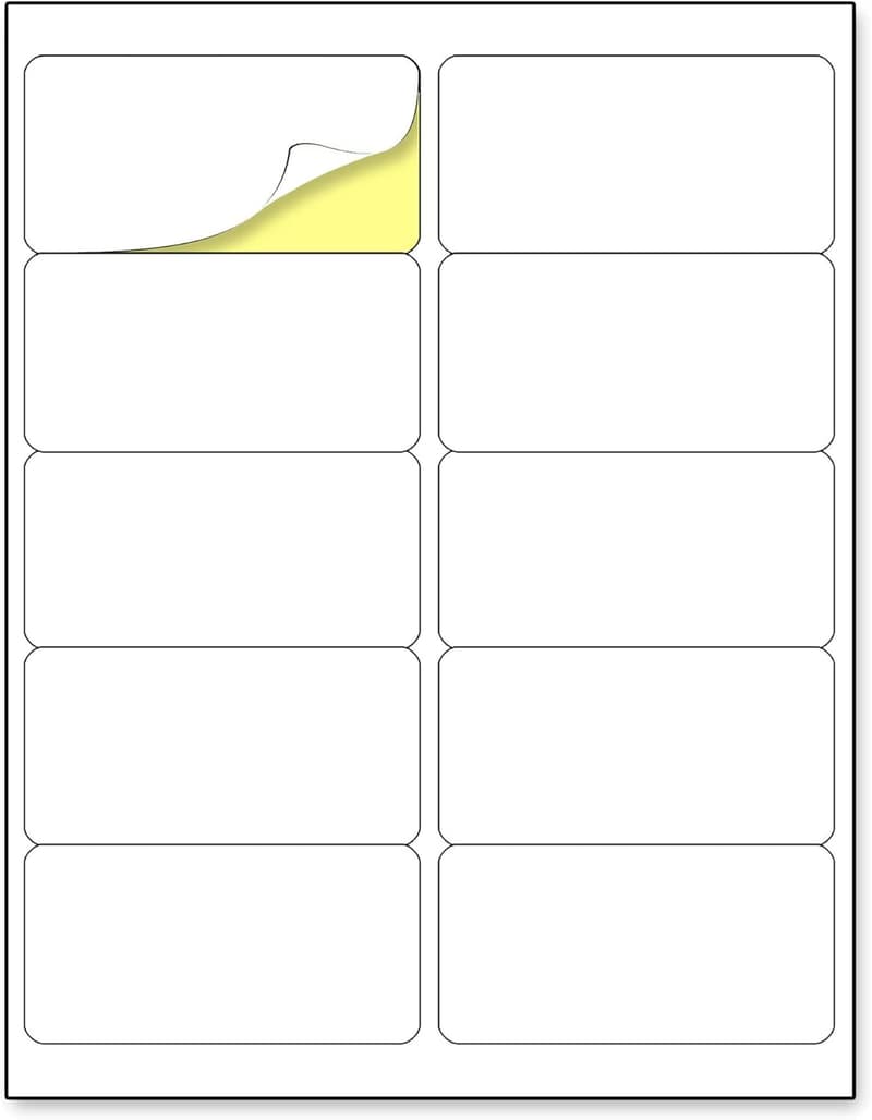Printable White Sticker Labels (2
