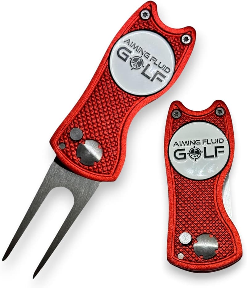 5-in-1 Golf Divot Repair Tool & Ball Marker - Switchblade Design