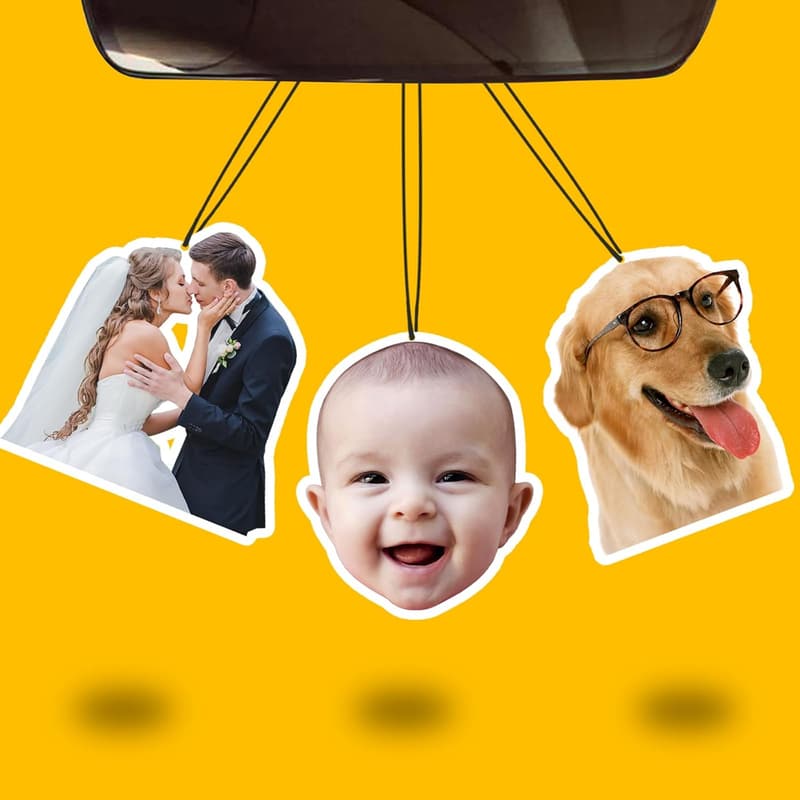 Personalized Double-Sided Photo Air Freshener for Car