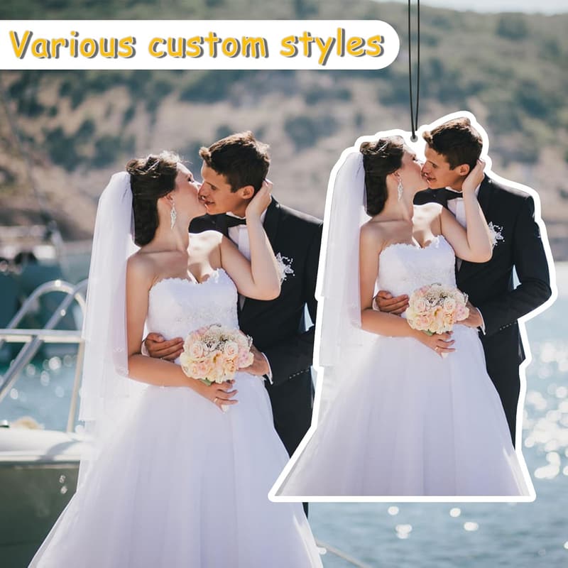 Personalized Double-Sided Photo Air Freshener for Car