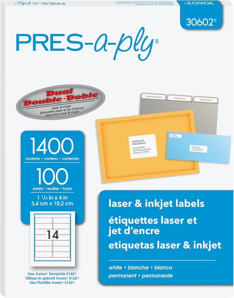 Laser Address Labels, 1.33