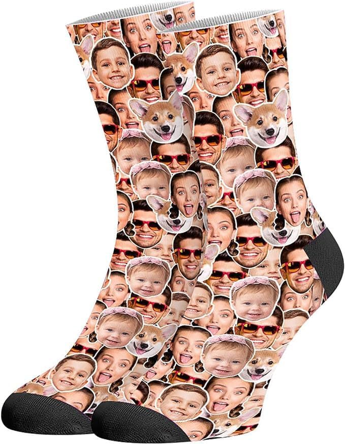 Personalized Custom Photo Socks for Father's Day - Made in USA