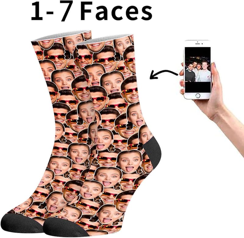Personalized Custom Photo Socks for Father's Day - Made in USA