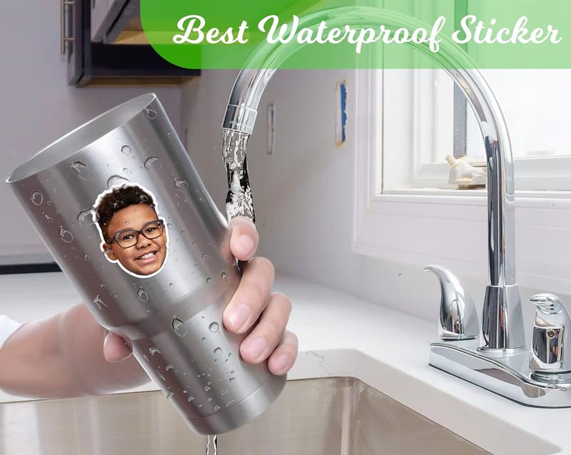 Customized Waterproof Die Cut Face Stickers - Fun Gift