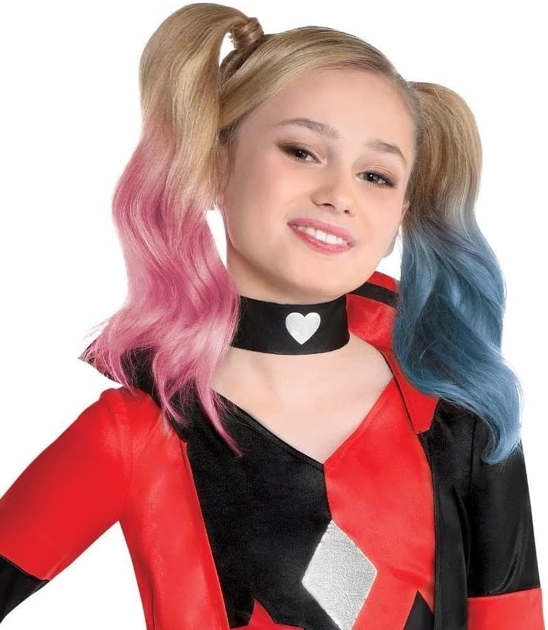 Harley Quinn Costume for Girls - Includes Romper, Choker & Gloves