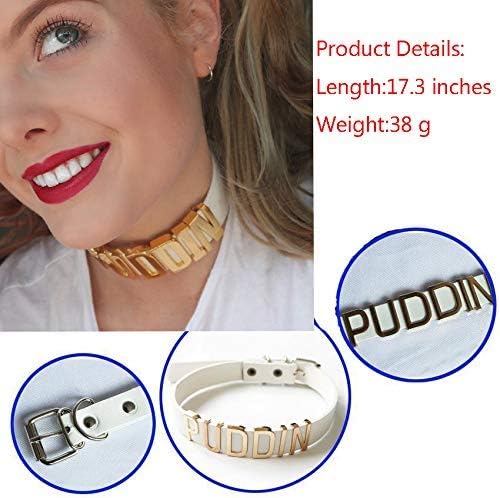 Puddin Choker Necklace for Women - PU Leather Halloween Accessory
