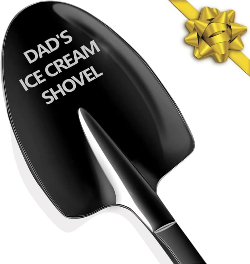 Father's Day Personalized Engraved Ice Cream Shovel (Black)