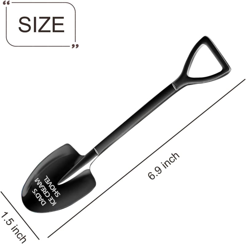 Father's Day Personalized Engraved Ice Cream Shovel (Black)