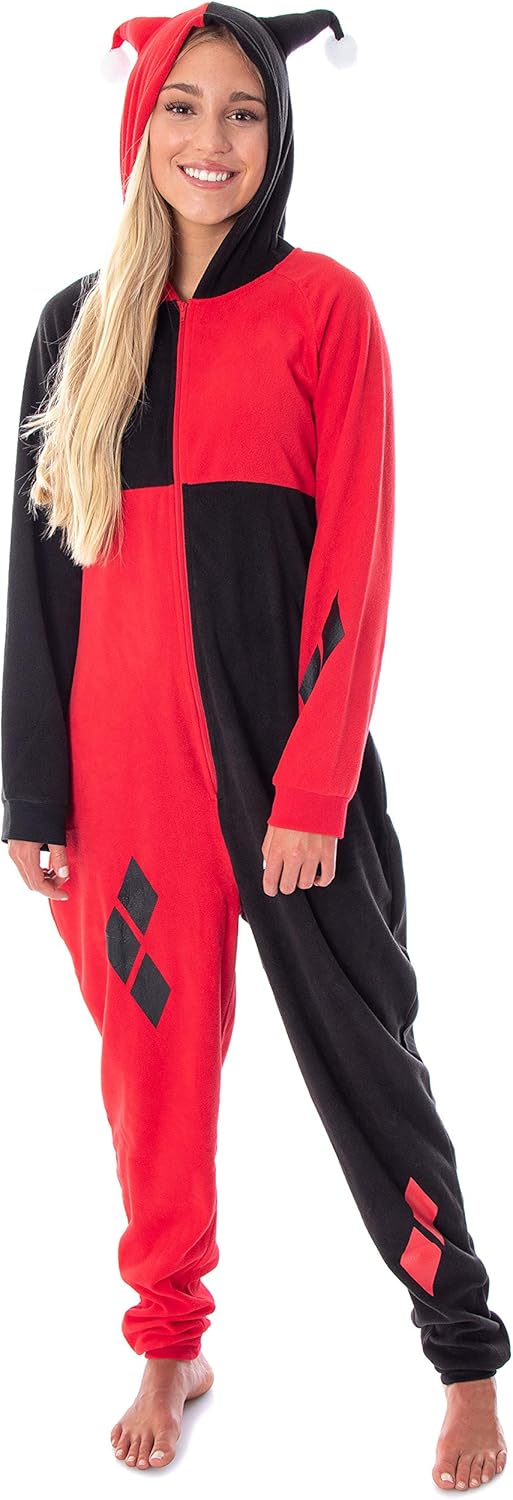 Harley Quinn Women's Hooded Kigurumi Pajama Suit