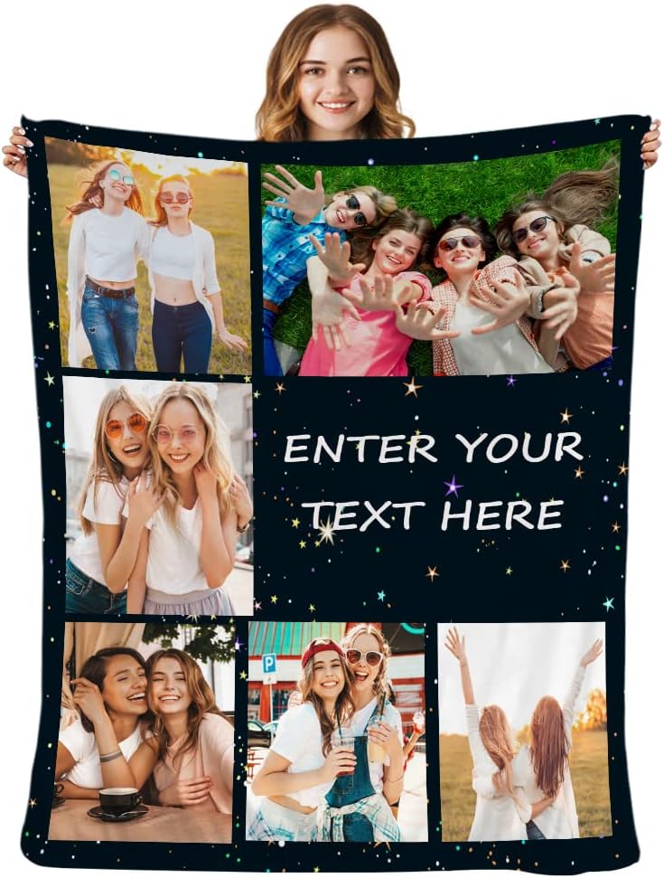 Personalized Photo Blanket for Family Birthdays