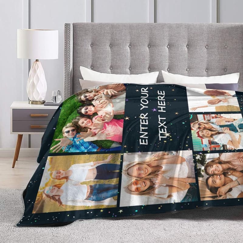 Personalized Photo Blanket for Family Birthdays