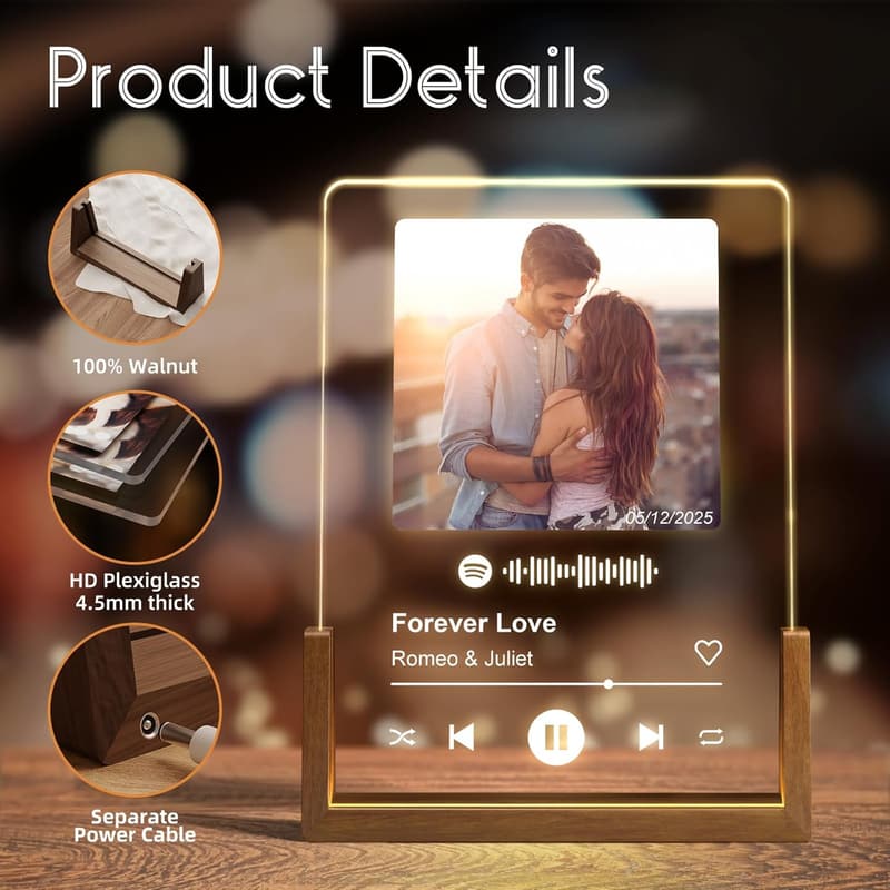 Custom Anniversary Spotify Plaque for Couples