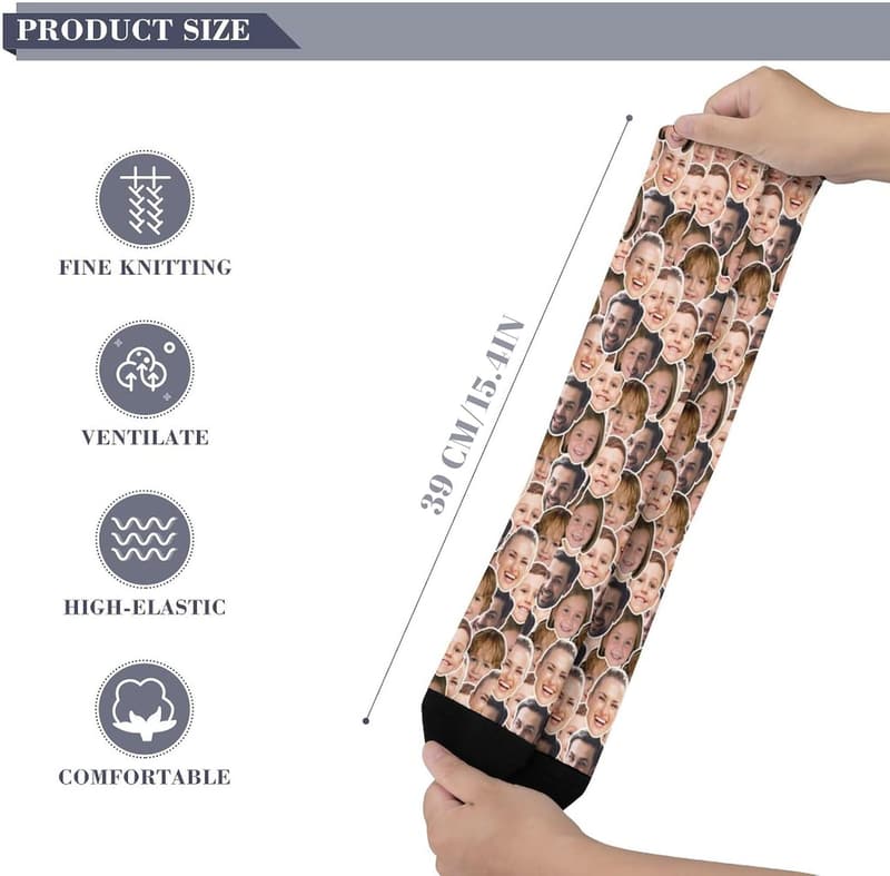 Personalized Memorial Socks with Custom Face | Made in USA