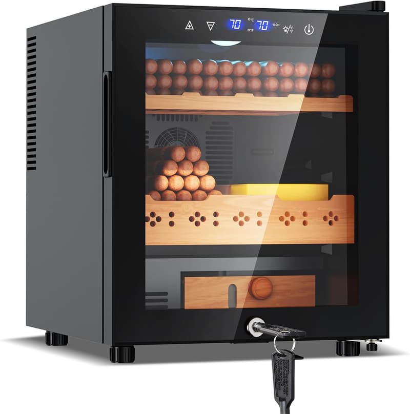Electric 50L Humidor with Digital Hygrometer & Cedar Shelves